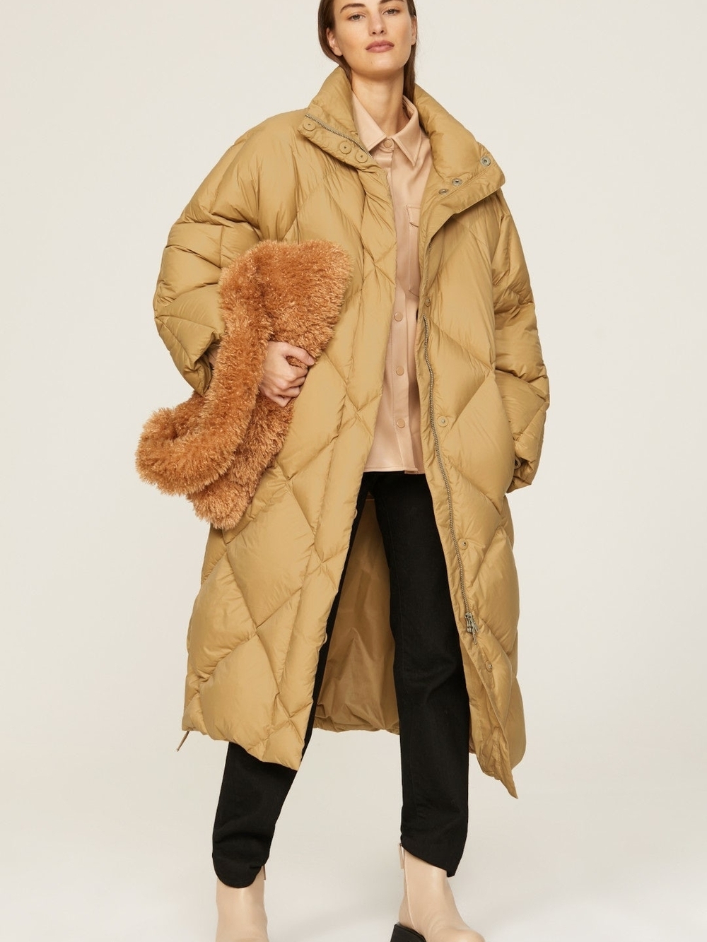 Long Anissa Coat in Camel